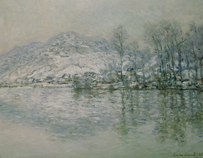 The Seine at Port Villez in Winter by Claude Monet